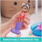 Gabby’s Dollhouse, Purr-ific Pool Playset with Gabby and MerCat Figures, Color-Changing Mermaid Tails and Pool Accessories Kids Toys for Ages 3 and Up