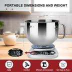 6 QT Stainless Steel Mixer Bowl for KitchenAid Stand Mixers,Strong and Durable Replacement Bowl for KitchenAid with Handle,Dishwasher Safe