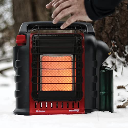Mr. Heater F232000 MH9BX Buddy 4,000-9,000-BTU Indoor-Safe Portable Propane Radiant Heater, Red-Black
