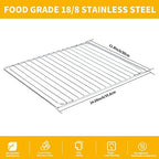 Wire Rack for Baking, Wire Baking Rack Fits for Breville Smart Oven BOV800XL, Plus BOV810BSS, Pro BOV845BSS. SP0002651, Stainless Steel Wire Rack for Cooking, Oven Racks Replacements