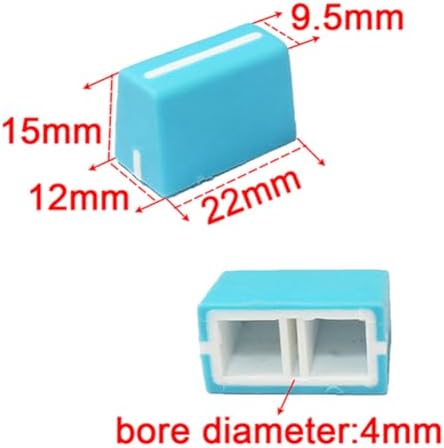 5pcs Universal Fader Knobs Replacement Fader Cap Slider for DJ Controller Mixer Console Pioneer Pioneer DJM、DDJ、XDJ, Denon Numark AKAI RANE VESTAX (Universal Blue Hats)