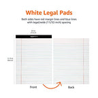 Amazon Basics Wide Ruled Lined Writing Note Pads, 8.5 inch x 11.75 inch, White, 12 Count (12 Pack of 50)