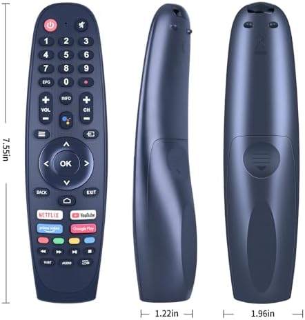 EC32V2HA EC40V2FA Replacement Remote Control for SANSUI TV Remote, for BLAUPUNKT TV Remote, for Caixun Android TV Remote，for ARRQW TV Remote （No Voice Function）