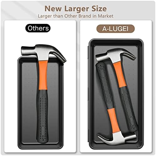 【𝟰𝟲𝗣𝗖𝗦】【5 Size】A-LUGEI Tool Box Organizer Tray Divider Set, 【Black】 Desk Drawer Organizer, Garage Organization and Storage Toolbox Accessories Rolling Tool Chest Cart Cabinet WorkBench Small Part