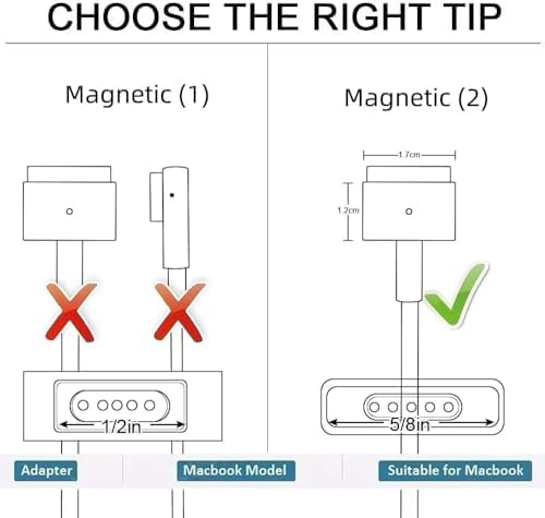 Charger Replacement for Mac Book Air AC 45W Power T-tip Shape Connector Power Adapter for 11 inch and 13 inch After Mid 2012
