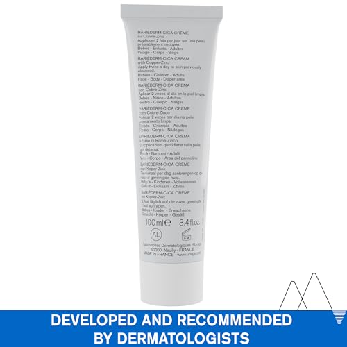 Uriage Bariederm Cica-Cream | Face and Body Cream that Protects & Repairs Irritated Skin | With Hyaluronic Acid, vitamin B5, Copper and Zinc: Relieves Discomfort, Rash Relief | Every Day SOS Cream