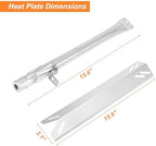 Grill Replacement Parts for Cuisinart 5 Burner GAS2456AS, GAS2556AS, GAS1456ASO, GAS1456BSO, GAS9456AS/ASO, GAS9556AS/ASO, GAS2420AS,Grill Burner, Heat Plate, Igniter, Stainless Steel