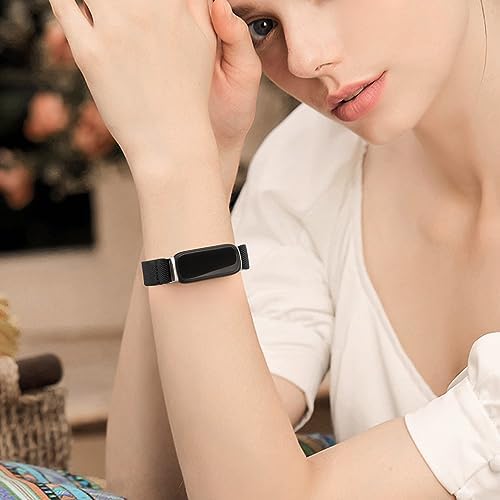 Vancle Elastic Bands for Fitbit Inspire 3 Bands Women, Breathable Adjustable Replacement Stretchy Nylon Loop Wristband Sport Straps Compatible with Fitbit Inspire 3 Fitness Tracker