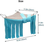 RIOUSSI Guinea Pig Hideout Hideaway Corner Fleece Toys Cage Accessories with Reversible Sides, Geo/Gray+Blue, 2 Pack