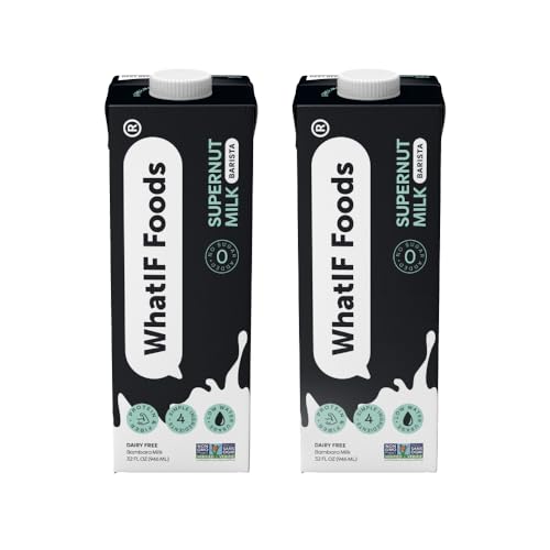 Barista Supernut 2 Pack | 2.5x More Protein than Oat & Almond Milk | Extra Creamy, Gluten-Free, Prebiotic Fiber, Plant-Based | 33.8 Fl Oz – by WhatIF Foods