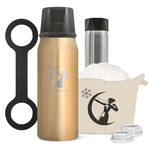 Free The Moms Starter Kit, Breastmilk Chiller Reusable Storage Container and Accessories by CERES CHILL | Keeps Milk Safe for up to 20 Hours | Connects w/Major Pumps (You're So Golden)