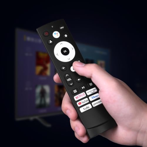 Replacement Remote Control Compatible with Hisense Google 4K UHD Series Smart TV 65U8H 75U8H 50U6H 55U6H 65U6H 75U6H 43A6H 50A6H 55A6H 55U6K 65U7K 55U8K