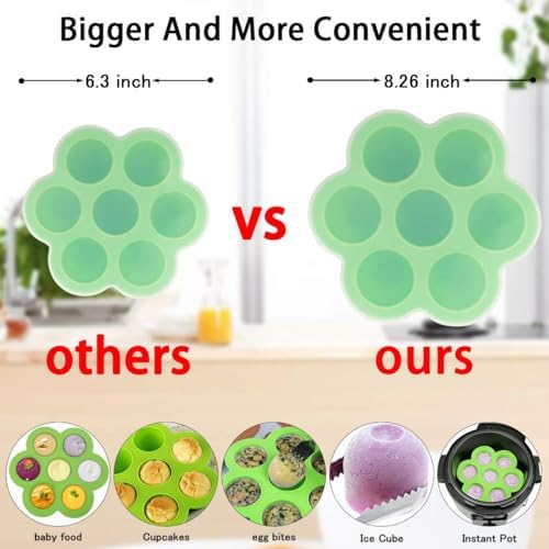 MIBOTE 98 Pcs Accessories Set for Instant Pot 5,6,8 Qt, 2 Steamer Baskets, Springform Pan, Egg Steamer Rack, Egg Bites Mold, Kitchen Tong, Silicone Pad, Oven Mitts, Cheat Sheet Magnet, and etc