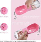 Dog Water Bottle with Food Container, Travel Puppy Water Bowl, Portable Pet Dispenser, Dog Stuff Accessories Items, Puppy Essentials Necessities for Yorkie Chihuahua Cat Walking and Hiking