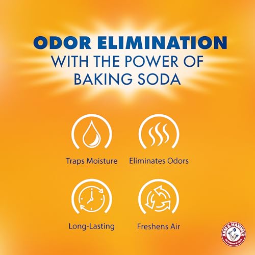 Arm & Hammer Hanging Moisture Absorber and Odor Eliminator, 16.1 oz., 6 Pack, Fragrance Free, Moisture Absorbers for Closet and Small Rooms, Long-Lasting Freshness