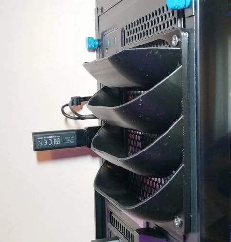 120/140mm PC Fan Deflector | Redirect Computer Airflow | Improve PC Thermals and Cooling | Fan Duct | PC Accessories | Gift for Techy (140mm, Yellow)