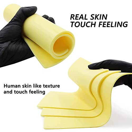 Tattoo Practice Skins and Transfer Paper - Yuelong 3Pcs Tattoo Skin 3MM Thick and 20pcs Tattoo Stencil Paper Large Blank Double Sides Soft Silicone Fake Skin Tattooing Microblading Practice Skin
