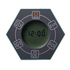 Home & Office Timer with Clock, 5,15, 30, 45, 60 Minute Preset Countdown Timer, Easy-to-Use Time Management Tool (Cyan)