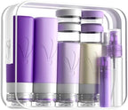 INSFIT Silicone Travel Bottles Set, 17 Pack Travel Size Toiletries, Leakproof Travel Bottles for Toiletries, Travel Accessories for Women, Airplane Travel Essentials, Travel Containers for Toiletries