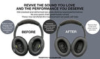 AHG QC35 ii Replacement Ear Pads Cushions Compatible with Bose QuietComfort 35 II/Bose QC35 Noise Cancelling Headphones (Black) - Premium Protein Leather Extra Thick High-Density Foam & Durable