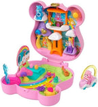 Polly Pocket x Care Bears Dolls & Playset with Toy Car and Themed Accessories, Travel Toy, Partnership Compact