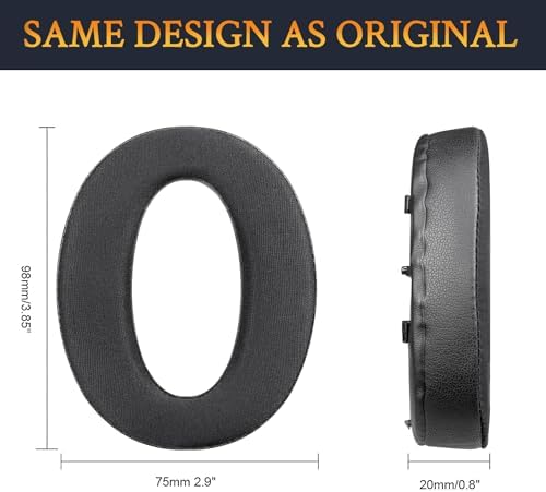 SOULWIT Cooling Gel Replacement Earpads Cushions for Sony WH-1000XM2 (WH1000XM2) & MDR-1000X (MDR1000X) Headphones, Ear Pads with Noise Isolation Foam, Added Thickness (Black)