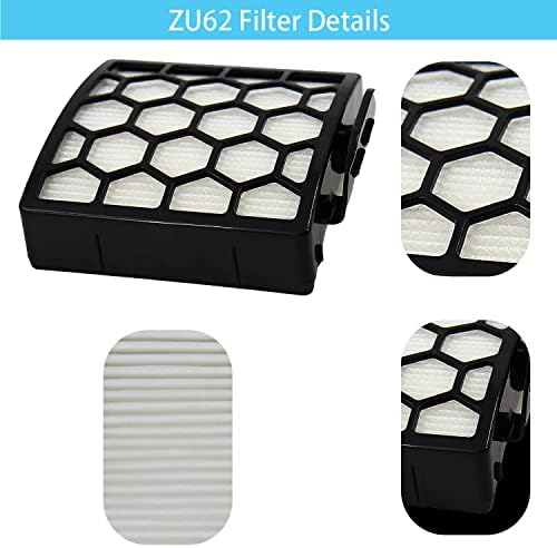 for Shark ZU62 ZU60 Navigator Zero-M Self-Cleaning Brushroll Pet Pro Upright Vacuum Replacement Filter Compare ZU62C NV150 NV151 NV251 NV255 Part 1238FT60 1239FT60,2 Filter 6 Foam 6 Felt Kit