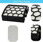 for Shark ZU62 ZU60 Navigator Zero-M Self-Cleaning Brushroll Pet Pro Upright Vacuum Replacement Filter Compare ZU62C NV150 NV151 NV251 NV255 Part 1238FT60 1239FT60,2 Filter 6 Foam 6 Felt Kit