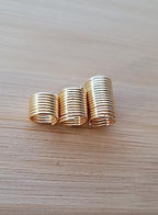 Beaditwearitloveit Copper Dreadlock Coils Wire Wrapped Loc Jewelry Beads For Braids Twists Natural Hair Cuffs Handmade Accessories (Gold)