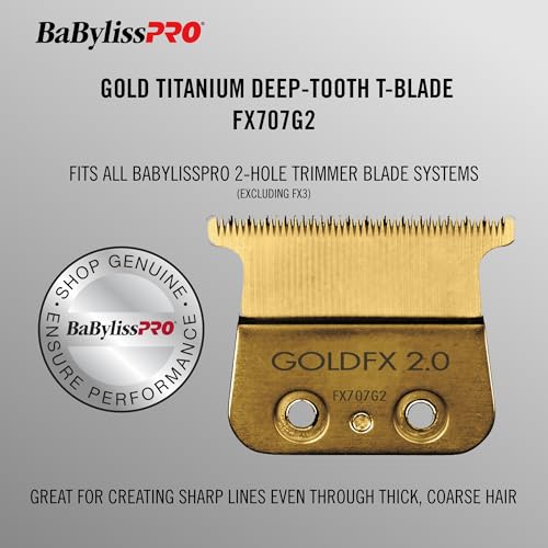 BaBylissPRO Replacement Blades, Deep-Tooth T-Blades for Outlining Hair Trimmers (FX787, FX799) and LoPROFX Trimmers (FX726, FX729)
