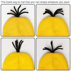HEYFIZZ 3 Pcs Halloween Costume Accessories Adult,Goggles Glasses/Yellow Beanie/Gloves for Men Women Cosplay Party Set