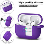 R-fun for AirPods Pro 2nd/1st Generation Case with Cleaner Kit,Soft Silicone Protective Case Cover for Apple AirPod Pro 2/1 for Women Men,AirPods Pro Case Accessories with Keychain,Purple