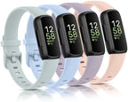 Vancle 4 Pack Bands Compatible with Fitbit Inspire 3 Bands for Women Men, Sport Silicone Adjustable Replacement Straps for Fitbit Inspire 3 Fitness Tracke