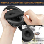 SOULWIT Ear Pads Cushions + Headband + Silicone Earpads Cover Protector, Replacement Kit for Bose QuietComfort 15(QC15)/QuietComfort 2(QC 2) Over-Ear Headphones - Black