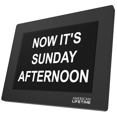 American Lifetime 【New 2024】 Dementia Clock Large Digital Clock for Seniors, Digital Clock Large Display with Custom Alarms, Clock with Day & Date for Elderly, Large Number Digital Clock Black