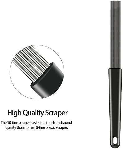 EASTROCK Guiro Scraper Latin Percussion Comb-Style Scraper 12 Inch Professional Scraper Replacement for Various Percussion Instruments 2 Packs
