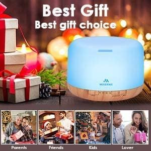 Miserwe 500ml Diffuser with Remote Control Waterless Automatic Shut Off Essential Oil Diffusers with Timing Mode Adjustable Oil Diffuser for Home