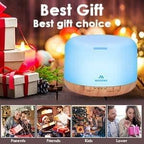 Miserwe 500ml Diffuser with Remote Control Waterless Automatic Shut Off Essential Oil Diffusers with Timing Mode Adjustable Oil Diffuser for Home