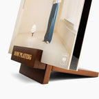 Now Playing Vinyl Record Stand: Classic Wood Record Holder - Vinyl Accessories for LP enthusiasts - Album and LP Holder