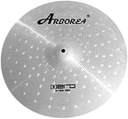 Arborea Cymbal Pack 14"Hihats 16"Crash 18"Crash 20"Ride 5 Pieces Cymbals for Drum Set Silver Drum Practice Cymbal for Beginner