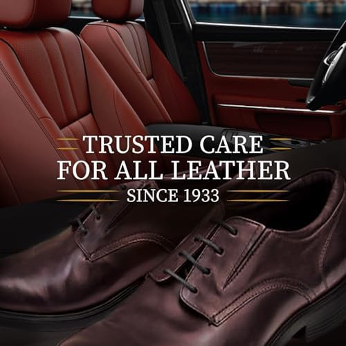 Lexol Leather Care Kit Conditioner and Cleaner, Use on Car Leather, Furniture, Shoes, Bags and Accessories, Trusted Leather Care Since 1933, Quick & Easy 2-Step Regimen, 16.9 oz Bottles Plus 2 Sponges,Black