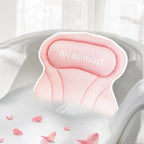 Bath Pillows for Tub, Bath Pillow Luxury Bathtub Pillow, Comfy Bath Tub Pillow for Bathtub for Head and Neck with Non-Slip Suction Cups for Tub, Relaxing Bath Accessories Spa Gifts-Pink