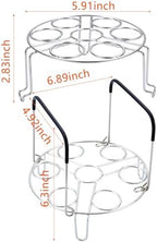 GREATLINK Egg Steamer Rack - Stainless Steel Trivet for 6, 8 Quart Pressure Cooker, Compatible for Instant Pot Accessories, Cooks 14 Eggs, Stackable Steaming Holders for Eggs, 2 Packs