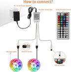 Yiliaw 44 Keys IR Remote Controller Kit - Includes Wireless Rectifier Control Box and DC 24V 3A Power Supply Adapter - Replacement Control for SMD 5050 3528 2835 RGB LED Strip Lights