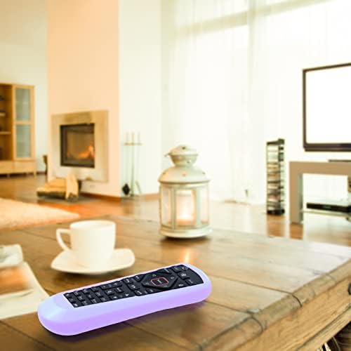 4 Pack Cover for Dish Network Remote, Case for Dish TV Remote Control 52.0/54.0 Replacement, Silicone Skin Sleeve Glow in The Dark Green Blue Purple Red