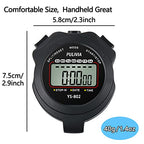 PULIVIA Sports Stopwatch Timer Single Lap Split Digital Stopwatch for Coaches Swimming Running Sport Training Stopwatch, Black