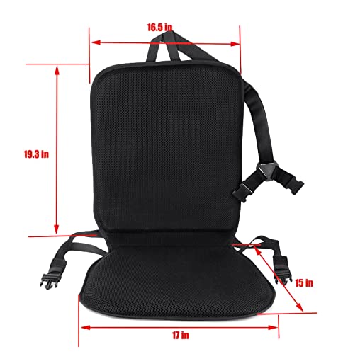 FOMI Premium All Gel Orthopedic Seat and Back Cushion Pad | Upper Lower Back Support Pillow for Car, Office, Kitchen Chair | Pressure Sore, Coccyx Pain Relief | Prevents Sweaty Bottom | Foldable
