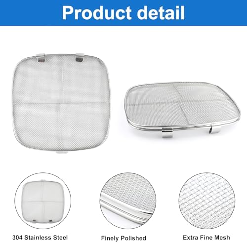 Stainless Steel Replacement Splatter Shield for Ninja Foodi AG301,Air Fryer Splatter Screen,Fine Mesh Splatter Screen for Ninja Foodi 5 in 1 Indoor Grill Air Fryer AG300 AG300C AG301C AG302 AG400