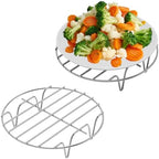 GSlife Instant Pot Steamer Rack - Stainless Steel Instant Pot Accessories, 2 Pack Steam Rack for 6, 8 Qt Pressure Cooker, Cooking Cooling Steaming Baking Rack 8''