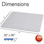 Resilia Office Desk Chair Mat - for Low Pile Carpet (with Grippers) Clear, 30 Inches x 48 Inches, Made in The USA